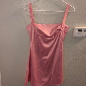 Satin pink dress
